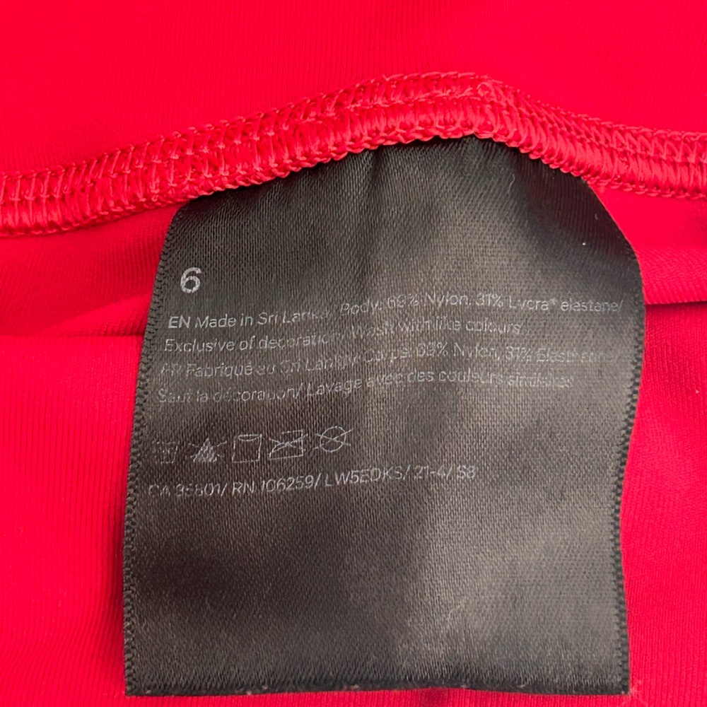 Lululemon Align Pant 25" High-Rise Sz 6 Red Velvet Zebra Fabric EUC Worn Once - Picture 4 of 4